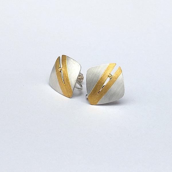 split silver with 24ct gold gold